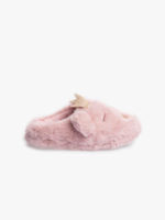 Dívčí růžové hřejivé papuče