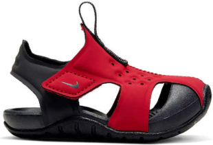 Červeno-černé dětské sandály Nike SUNRAY PROTECT
