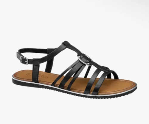 Moderní dámské kožené páskové sandálky