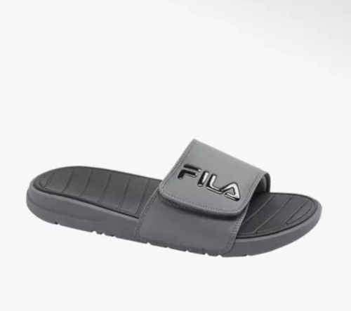 Pánské šedé pantofle FILA na suchý zip