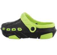 Pánské pantofle v černo-zelené barevné kombinaci