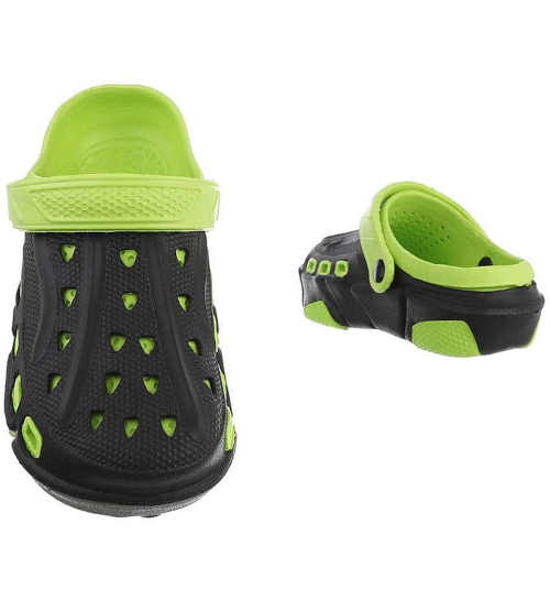 pánské zeleno-černé pantofle