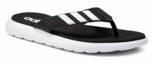 Černobílé dámské žabky Adidas s paměťovou pěnou